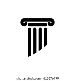 Minimalist pillar logo desig 