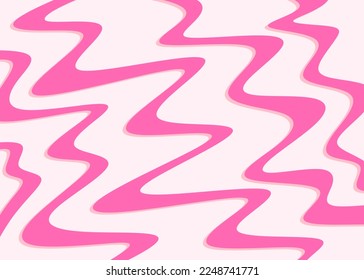 Fondo rosa minimalista con un diseño de líneas onduladas adorables