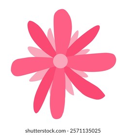 minimalist pink flower vector design with clean lines and a simple aesthetic