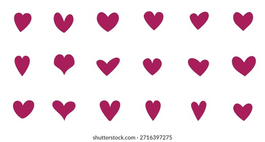 minimalist pink heart grid pattern on white background for February 14th Valentine, geometric linear composition with simple romantic stripes, basic love element for Galentine wedding celebration.