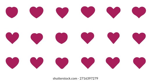 minimalist pink heart grid pattern on white background for February 14th Valentine, geometric linear composition with simple romantic stripes, basic love element for Galentine wedding celebration.