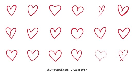 Padrão de grade de coração rosa minimalista no fundo branco para 14 de fevereiro Valentine, composição linear geométrica com listras românticas simples, elemento de amor básico para celebração de casamento galentino.