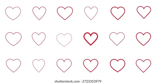 Patrón de rejilla de corazón rosa minimalista sobre fondo blanco para San Valentín 14 de febrero, composición lineal geométrica con rayas románticas simples, elemento de amor básico para la celebración de la boda de San Valentín.