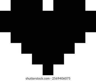 Minimalist pixel love icon illustrations 