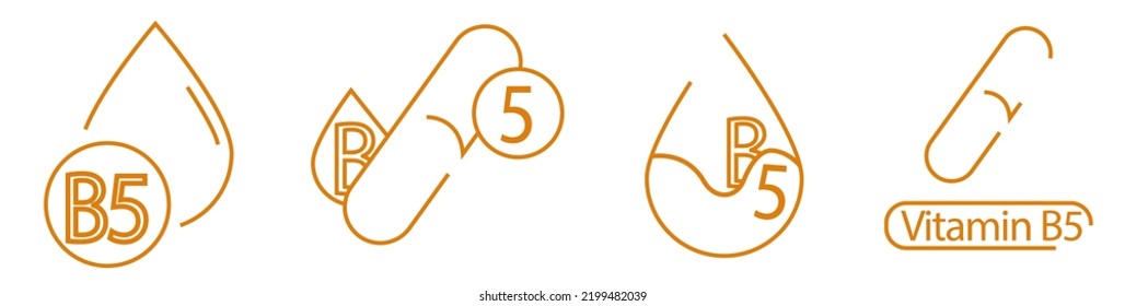  Conjunto de iconos de verificación perfecto para píxeles mínimos para el embalaje del producto: contiene vitamina B5. Trazo editable.