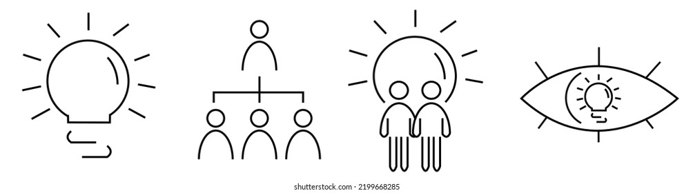 Conjunto de iconos de verificación perfecto para píxeles mínimos para sitios web: asociación, membresía, idea, idea de grupo. Trazo editable.