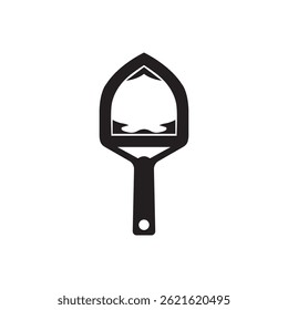 Silhueta de vetor de casca de pizza minimalista