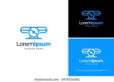 Minimalist plane logo concept creative