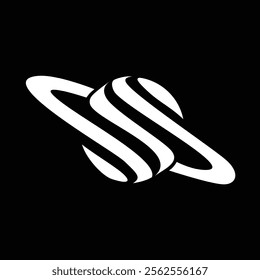 minimalist planet and s letter business logo