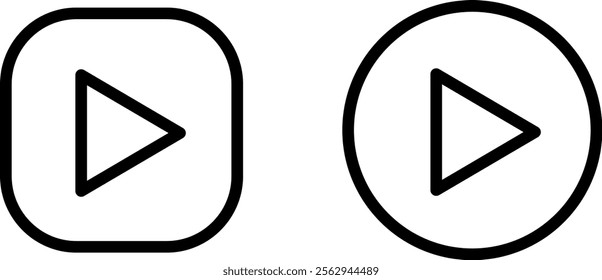"Minimalist Play Icon Vector Design"