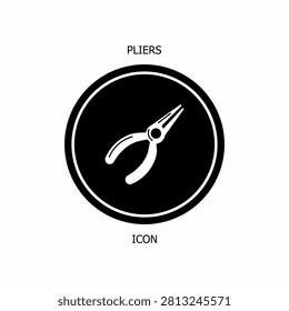 Minimalist pliers icon displayed inside a black circular badge.
