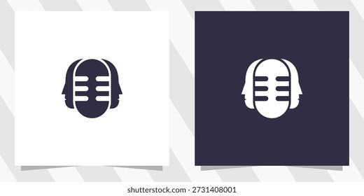 Vector minimalista de diseño de logotipo de podcast