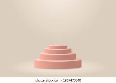 Minimalist podium and scene with 3d vector rendering abstract background composition, 3d illustration mock up of geometry platform shape scene for product display. the stage for modern award