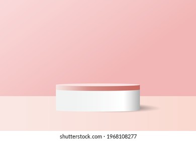Minimalist podium and scene with 3d vector rendering abstract background composition, 3d illustration mock up of geometry platform shape scene for product display. the stage for modern award