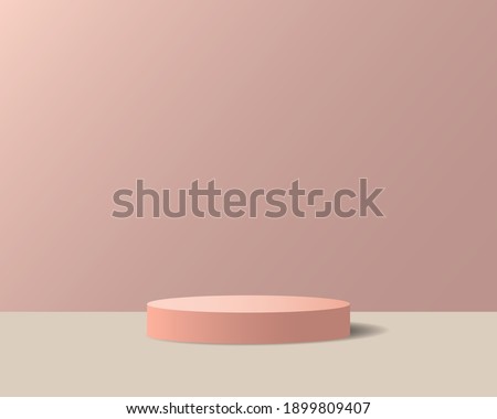 Minimalist podium and scene with 3d vector rendering with pink abstract background composition, 3d illustration mock up of geometry platform shape scene for product display. the stage for modern award