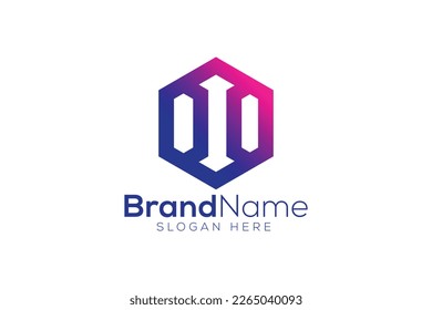 Design-Vorlage für das minimale Polygon-Balance-Logo