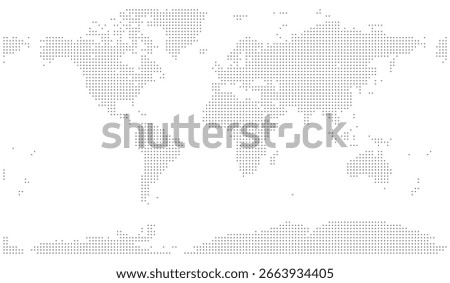 A minimalist polygon shape dotted world map with a seamless design element. Abstract polygon shape dot map used for various creative projects and presentations.