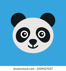 Un icono minimalista y popular de un oso panda para grupos conservacionistas