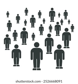 Minimalist Population and People Representation Infographic Design