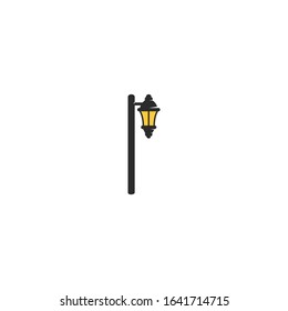 Minimalist Porch Light With Pole Illustration