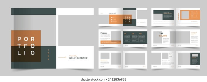 Minimalist Portfolio Brochure, Architecture Portfolio Layout, Portfolio Brochure Layout, A4 Template