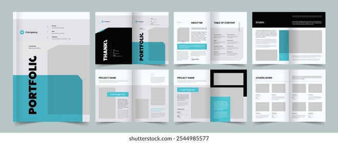 Minimalist Portfolio Brochure, Portfolio Layout, Portfolio Brochure Layout, A4 Template