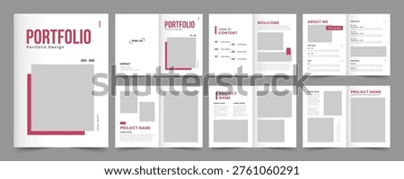 Minimalist portfolio layout. Portfolio brochure template design