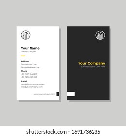 Minimalist Portrait Business Card for Your Company or Business