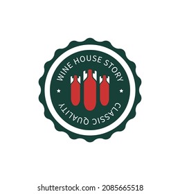 Gráficos minimalistas positivos y negativos de botellas de vino y bombas. Logo del vino. Logo creativo de la bodega de vinos gráfico vectorial.