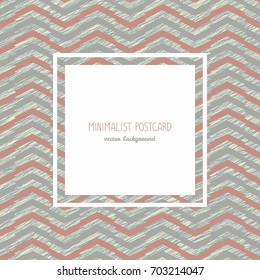 Minimalist postcard with classic background. Copy space. Moderate colors. Simple flyer design. Frame for text. For invitation, brochure cover or poster. Can be used as seamless pattern.