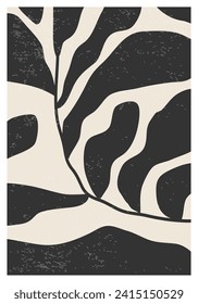 Minimalistisches Poster mit abstrakter Kunstblattzusammensetzung