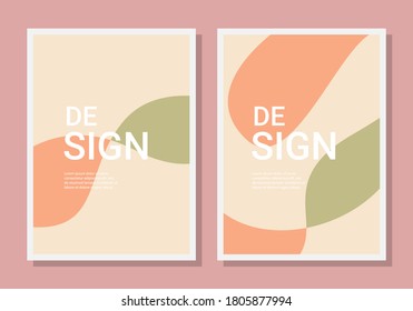 Diseño de afiches minimalista con composición de formas orgánicas abstractas en un estilo de collage contemporáneo a la moda. Ilustración vectorial para coberturas, libros, historias en medios sociales, Pag etc.