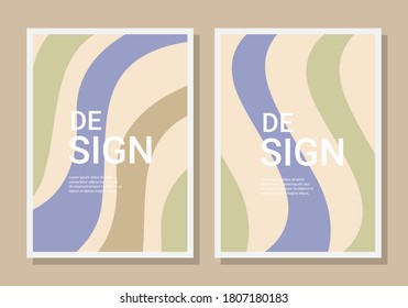 Minimalist poster design with composition of abstract organic shapes in a trendy contemporary collage style. Vector Illustration for Covers, wall hangings, books, social media stories, Pag etc.