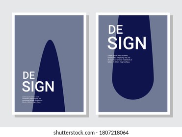 Minimalist poster design with composition of abstract organic shapes in a trendy contemporary collage style. Vector Illustration for Covers, wall hangings, books, social media stories, Pag etc.