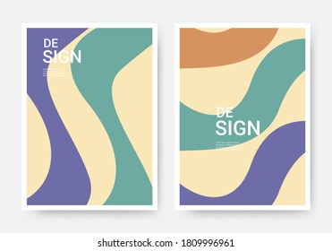 Diseño de afiches minimalista con composición de formas orgánicas abstractas en un estilo de collage contemporáneo a la moda. Ilustración vectorial para coberturas, colgamientos de paredes, libros, historias en medios sociales, Pag etc.