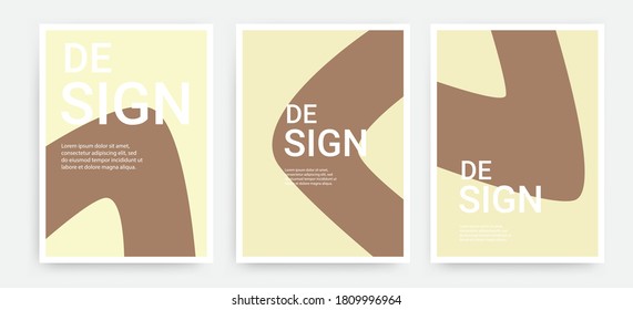 Minimalist poster design with composition of abstract organic shapes in a trendy contemporary collage style. Vector Illustration for Covers, wall hangings, books, social media stories, Pag etc.