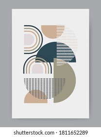 Minimalist poster design with composition of abstract organic shapes in a trendy contemporary collage style. Vector Illustration for Covers, wall hangings, books, social media stories, Pag etc.