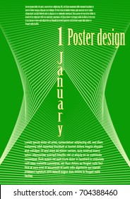 Minimalist poster design. Futuristic colored geometric background