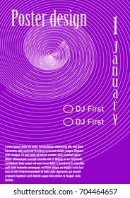 Minimalist poster design. Futuristic colored geometric background