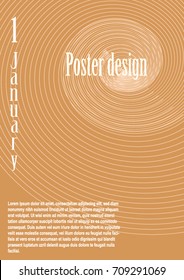 Minimalist poster design. Futuristic colored geometric background