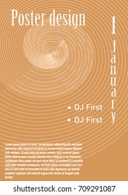 Minimalist poster design. Futuristic colored geometric background