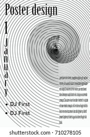 Minimalist poster design. Futuristic colored geometric background