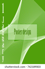 Minimalist poster design. Futuristic colored geometric background