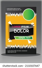 minimalist poster design teamplate with mock up