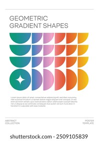 Minimalist poster design template with dynamic gradient.