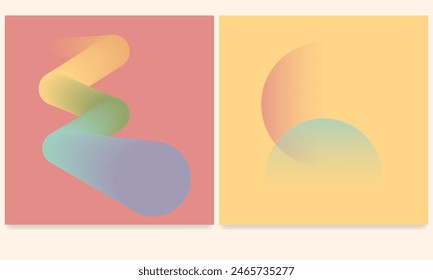 cartel minimalista con una espiral de degradado arcoíris pastel sobre fondo de coral. Este diseño elegante es perfecto para abrazar temas LGBTQ con una estética moderna y vibrante, ideal para las redes sociales