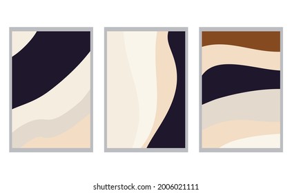 Minimalist poster set or background illustration, inspiration for poster template banner background and stationery design