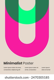 Minimalist poster style background design