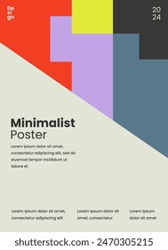 Minimalist poster style background design