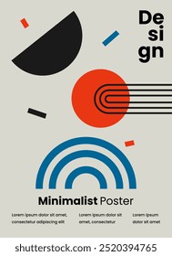 Minimalist poster style background design